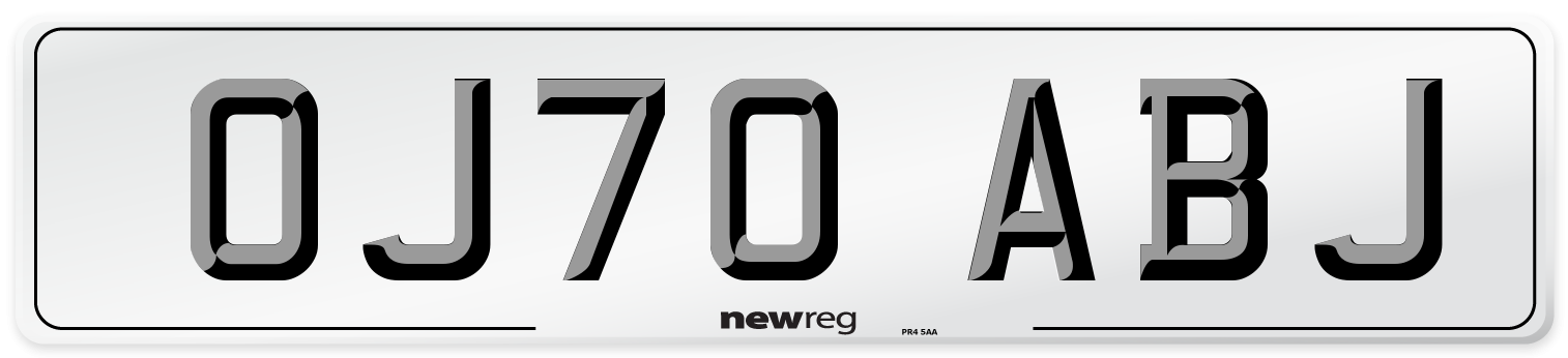 OJ70 ABJ Number Plate from New Reg